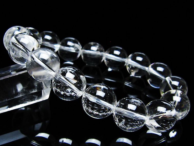 アイリスクォーツ 虹入り レインボー水晶 ブレスレット 14mm [T506-2826] 1枚目