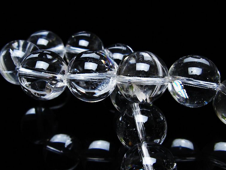 アイリスクォーツ 虹入り レインボー水晶 ブレスレット 14mm [T506-2826] 2枚目