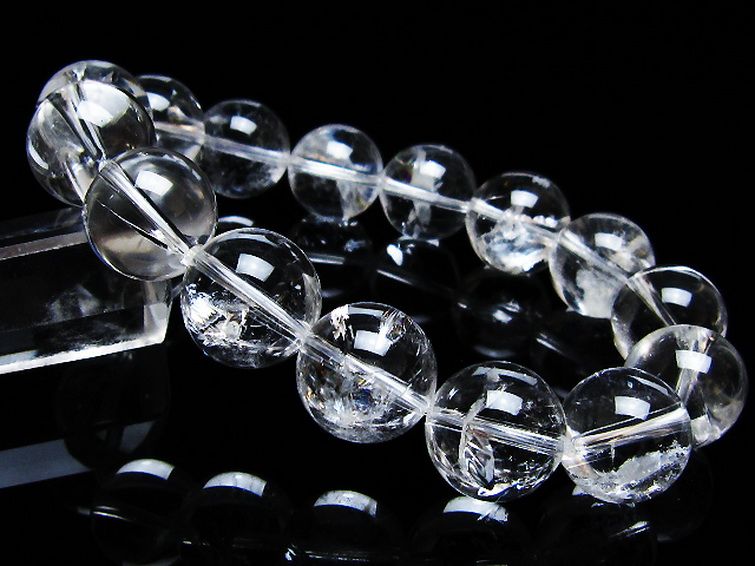 アイリスクォーツ 虹入り レインボー水晶 ブレスレット 16mm [T506-2833] 1枚目