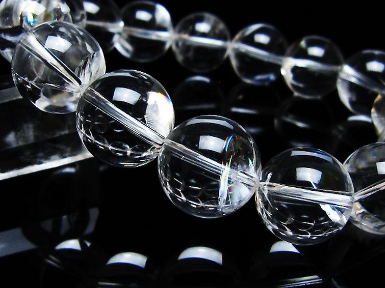 アイリスクォーツ 虹入り レインボー水晶 ブレスレット 15mm [T506-2834] 3枚目