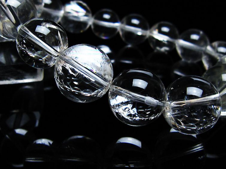 アイリスクォーツ 虹入り レインボー水晶 ブレスレット 14mm [T506-2836] 3枚目