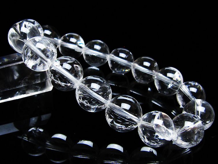 アイリスクォーツ 虹入り レインボー水晶 ブレスレット 13mm [T506-2840] 1枚目