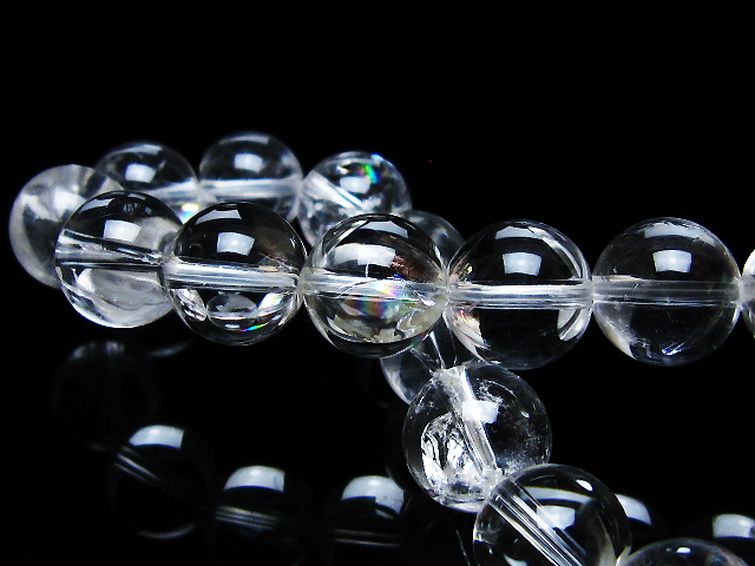 アイリスクォーツ 虹入り レインボー水晶 ブレスレット 11mm [T506-2847] 2枚目