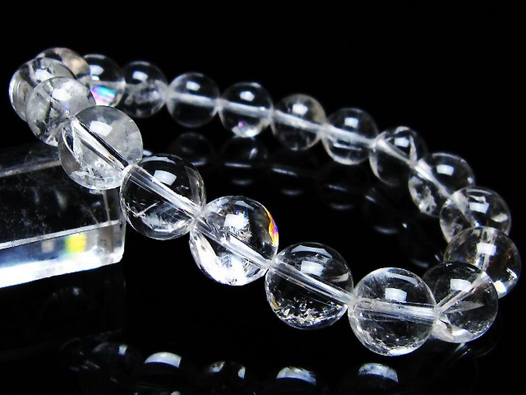 アイリスクォーツ 虹入り レインボー水晶 ブレスレット 11mm [T506-2855] 1枚目