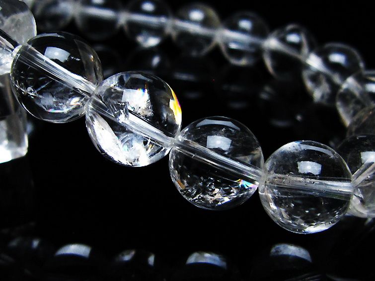 アイリスクォーツ 虹入り レインボー水晶 ブレスレット 11mm [T506-2855] 3枚目