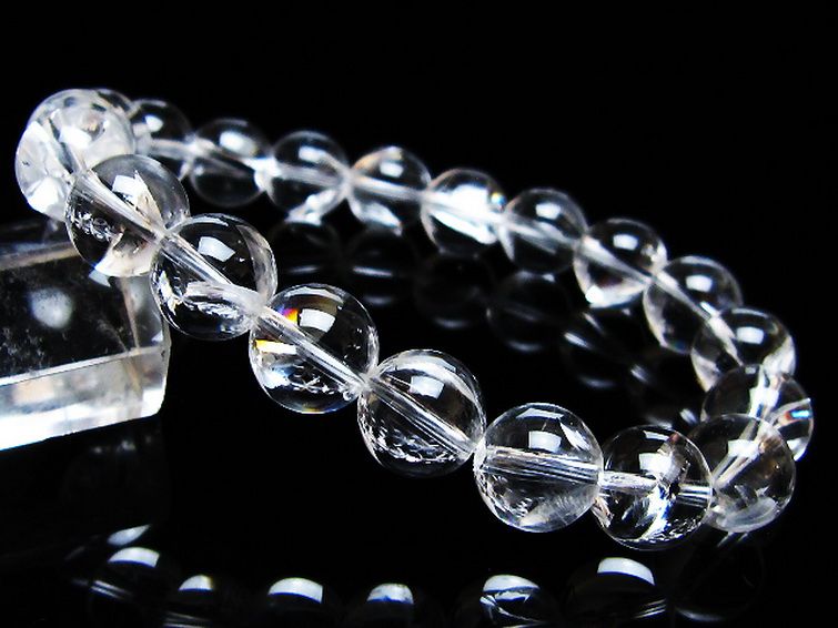 アイリスクォーツ 虹入り レインボー水晶 ブレスレット 10mm [T506-2876] 1枚目