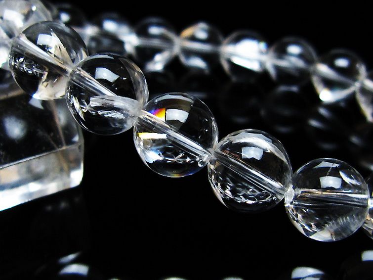 アイリスクォーツ 虹入り レインボー水晶 ブレスレット 10mm [T506-2876] 3枚目