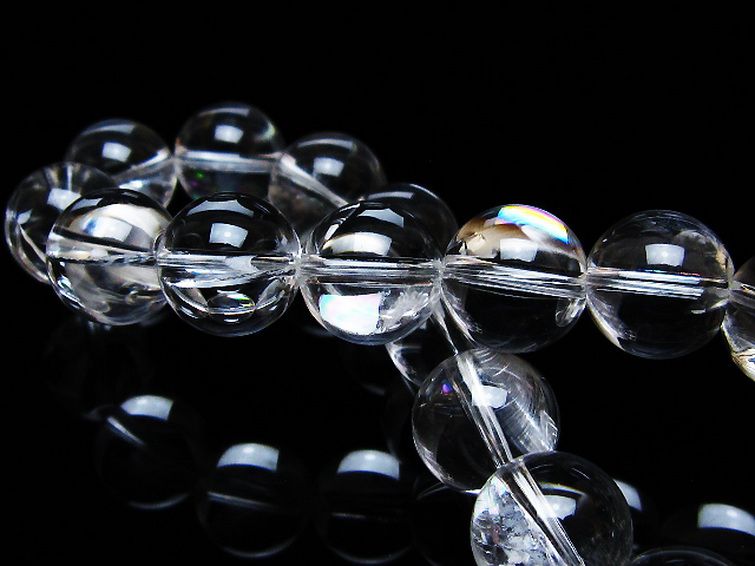 アイリスクォーツ 虹入り レインボー水晶 ブレスレット 12mm [T506-2881] 2枚目