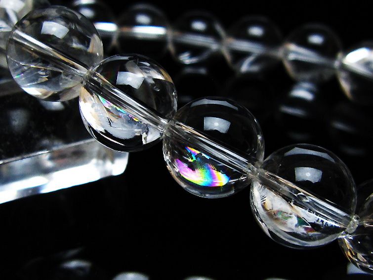 アイリスクォーツ 虹入り レインボー水晶 ブレスレット 12mm [T506-2881] 3枚目