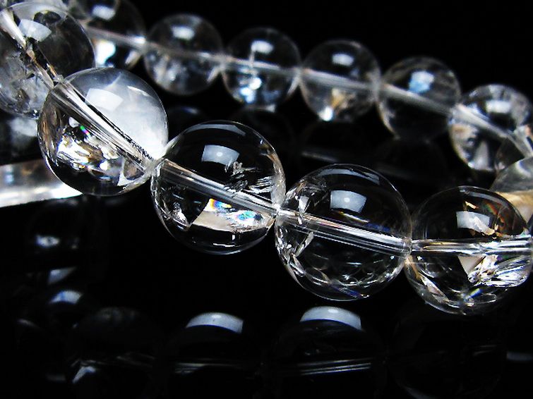 アイリスクォーツ 虹入り レインボー水晶 ブレスレット 13mm [T506-2890] 3枚目