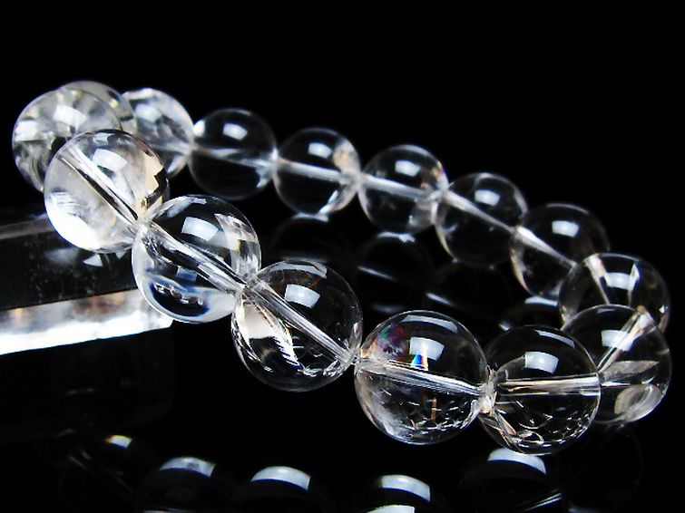 アイリスクォーツ 虹入り レインボー水晶 ブレスレット 15mm [T506-2891] 1枚目