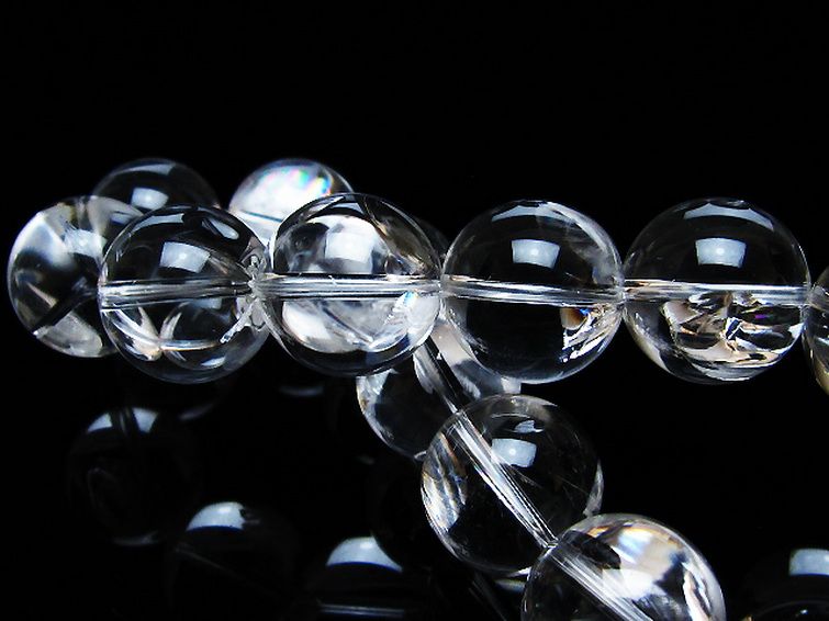 アイリスクォーツ 虹入り レインボー水晶 ブレスレット 15mm [T506-2891] 2枚目