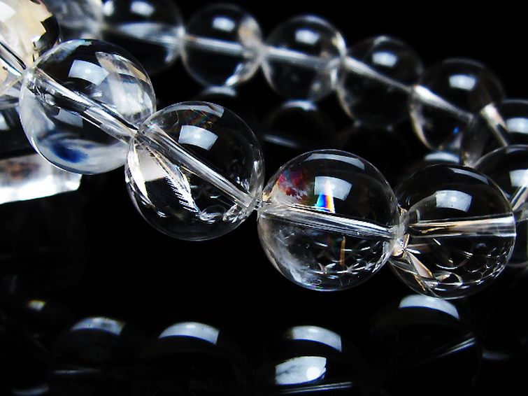 アイリスクォーツ 虹入り レインボー水晶 ブレスレット 15mm [T506-2891] 3枚目