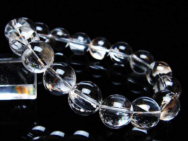 アイリスクォーツ 虹入り レインボー水晶 ブレスレット 12mm [T506-2897] 1枚目