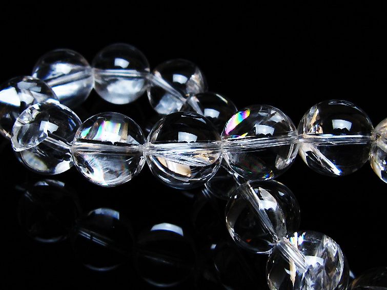 アイリスクォーツ 虹入り レインボー水晶 ブレスレット 12mm [T506-2897] 2枚目