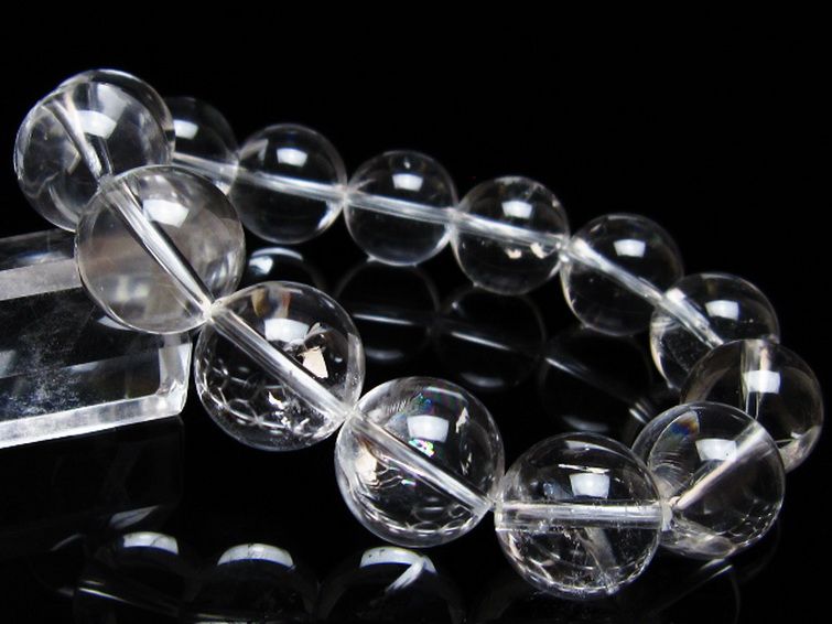 アイリスクォーツ 虹入り レインボー水晶 ブレスレット 16mm [t506-2950] 1枚目