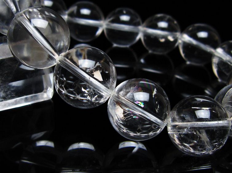 アイリスクォーツ 虹入り レインボー水晶 ブレスレット 16mm [t506-2950] 3枚目