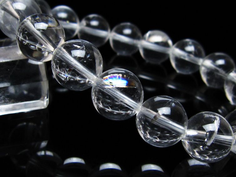 アイリスクォーツ 虹入り レインボー水晶 ブレスレット 12mm [t506-2958] 3枚目