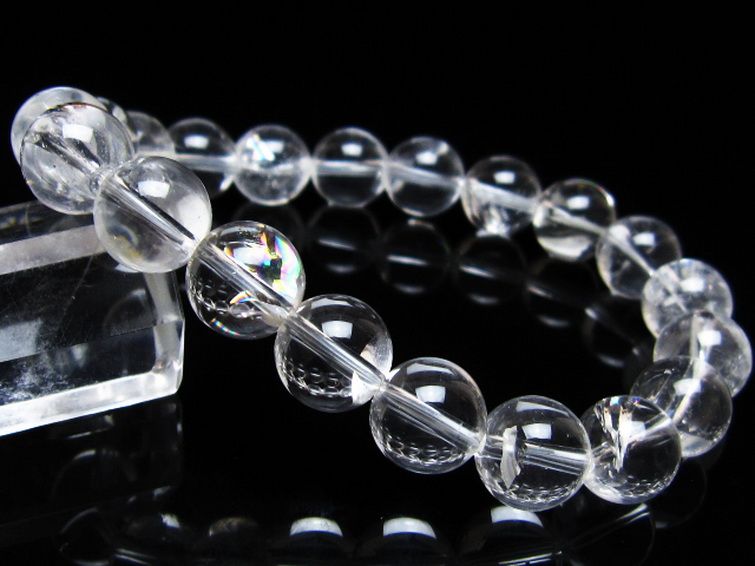 アイリスクォーツ 虹入り レインボー水晶 ブレスレット 10mm [t506-2968] 1枚目