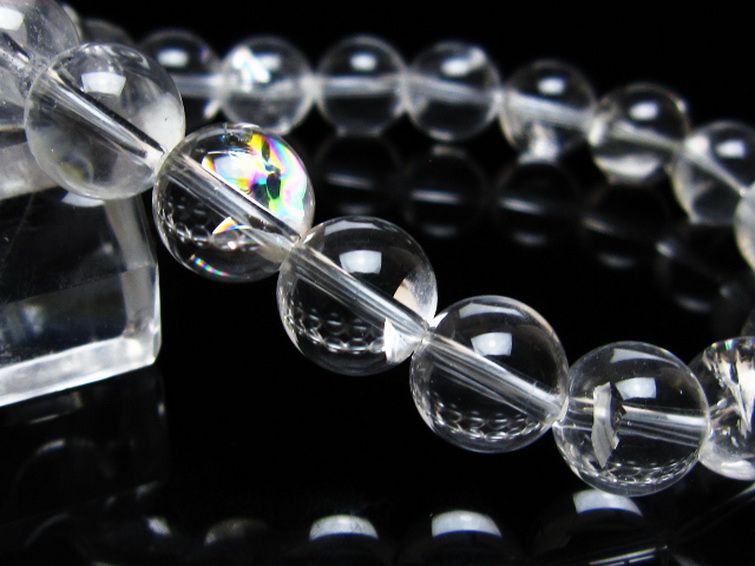 アイリスクォーツ 虹入り レインボー水晶 ブレスレット 10mm [t506-2968] 3枚目