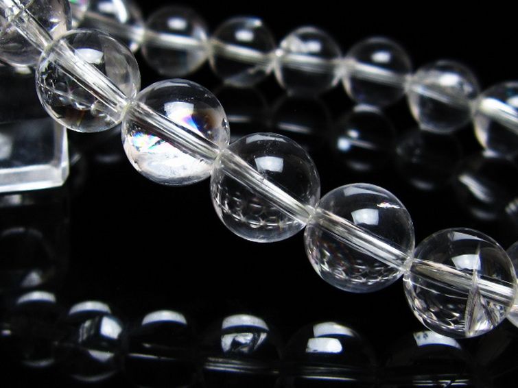 アイリスクォーツ 虹入り レインボー水晶 ブレスレット 10mm [t506-2971] 3枚目