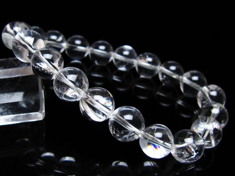 アイリスクォーツ 虹入り レインボー水晶 ブレスレット 10mm [t506-2999] 1枚目