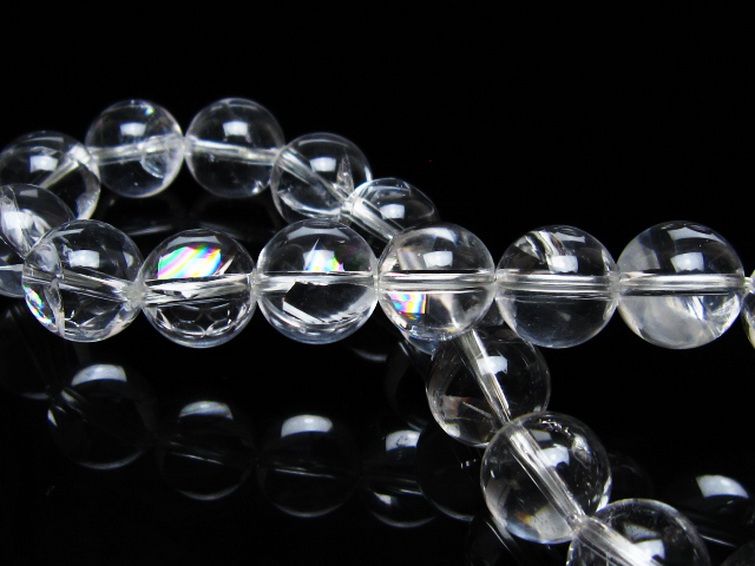 アイリスクォーツ 虹入り レインボー水晶 ブレスレット 10mm [t506-2999] 2枚目