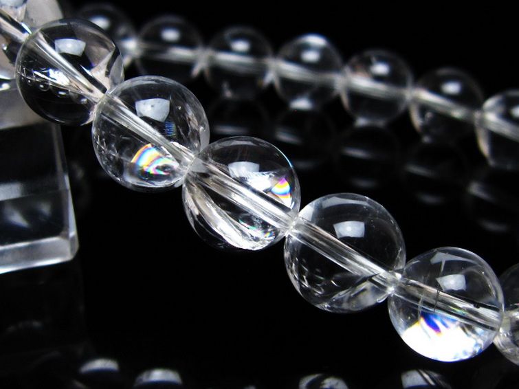 アイリスクォーツ 虹入り レインボー水晶 ブレスレット 10mm [t506-2999] 3枚目