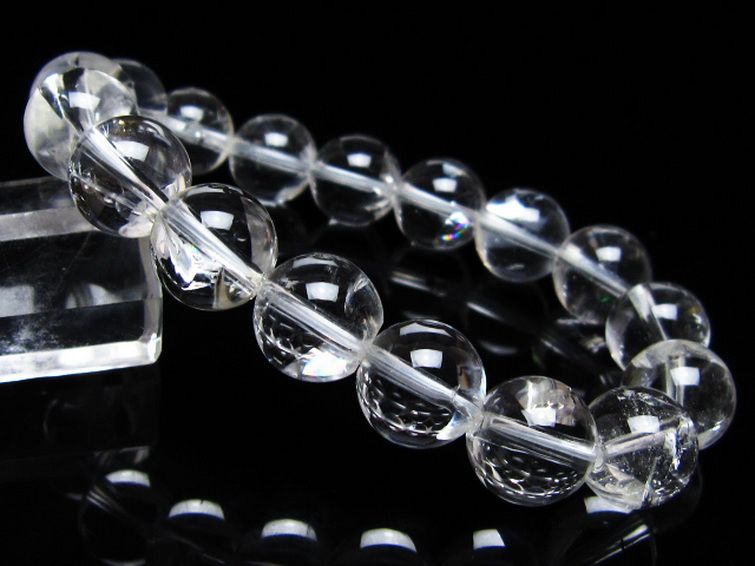 アイリスクォーツ 虹入り レインボー水晶 ブレスレット 12mm [t506-3006] 1枚目