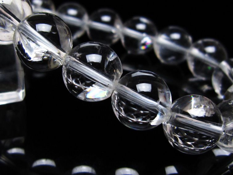 アイリスクォーツ 虹入り レインボー水晶 ブレスレット 12mm [t506-3006] 3枚目