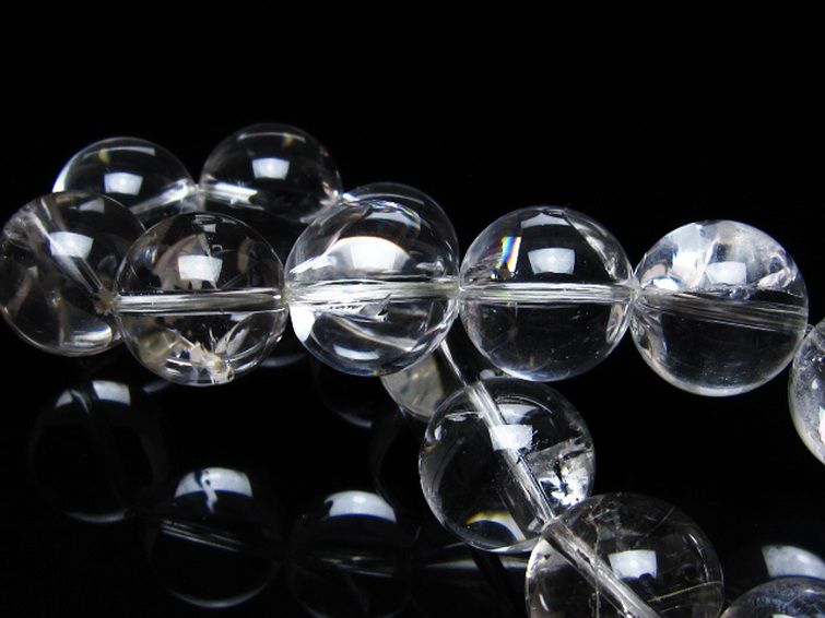 アイリスクォーツ 虹入り レインボー水晶 ブレスレット 17mm [t506-3016] 2枚目