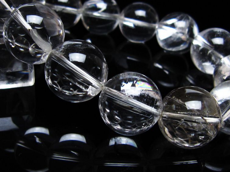 アイリスクォーツ 虹入り レインボー水晶 ブレスレット 17mm [t506-3016] 3枚目