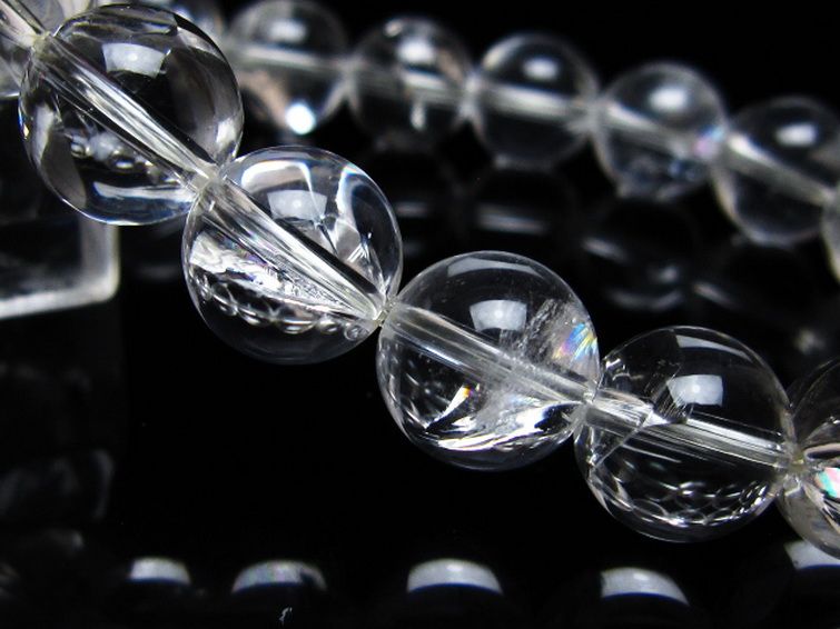 アイリスクォーツ 虹入り レインボー水晶 ブレスレット 11mm [t506-3022] 3枚目