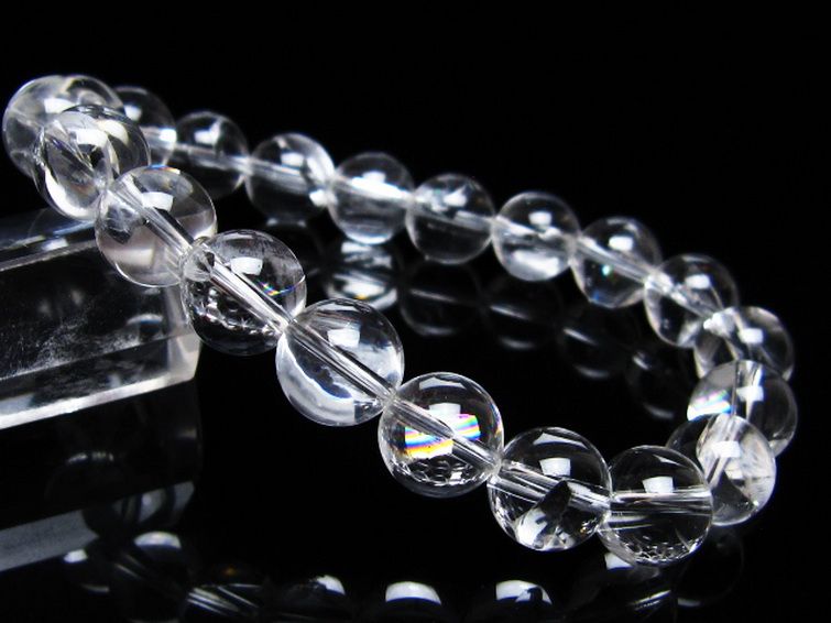 アイリスクォーツ 虹入り レインボー水晶 ブレスレット 10mm [t506-3024] 1枚目