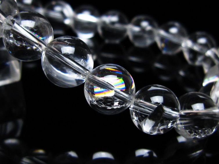 アイリスクォーツ 虹入り レインボー水晶 ブレスレット 10mm [t506-3024] 3枚目