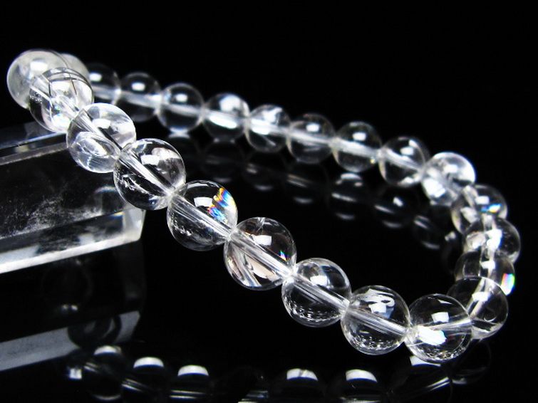 アイリスクォーツ 虹入り レインボー水晶 ブレスレット 8mm [t506-3033] 1枚目