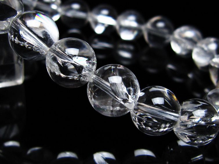 アイリスクォーツ 虹入り レインボー水晶 ブレスレット 10mm [t506-3038] 3枚目