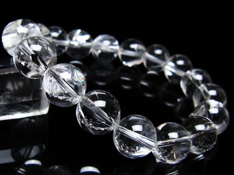 アイリスクォーツ 虹入り レインボー水晶 ブレスレット 12mm [t506-3039] 1枚目