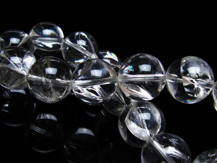 アイリスクォーツ 虹入り レインボー水晶 ブレスレット 14mm [t506-3044] 2枚目