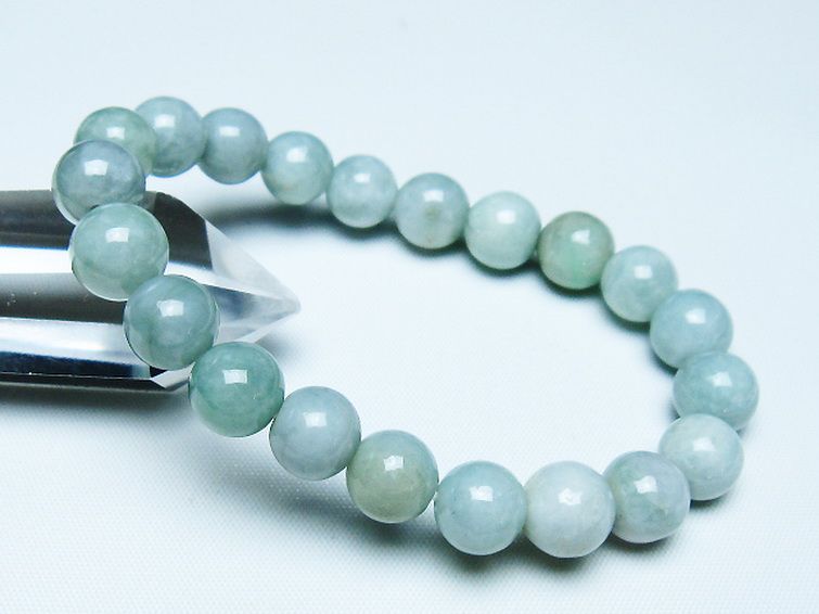 糸魚川翡翠　ブレスレット　12㎜ 糸魚川翡翠 ブレスレット 9mm [t51-16742]