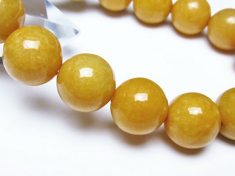 黄翡翠 ブレスレット 14mm [t51-17279] 3枚目