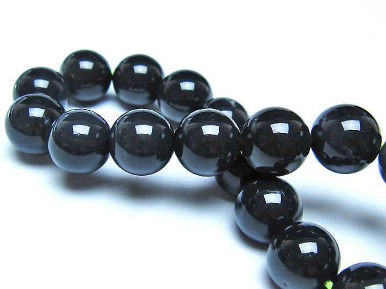 チンターマニストーン アリゾナ州産 天然ガラス ブレスレット （サフォーダイト/シリウス隕石） 12mm [t520-1638] 2枚目