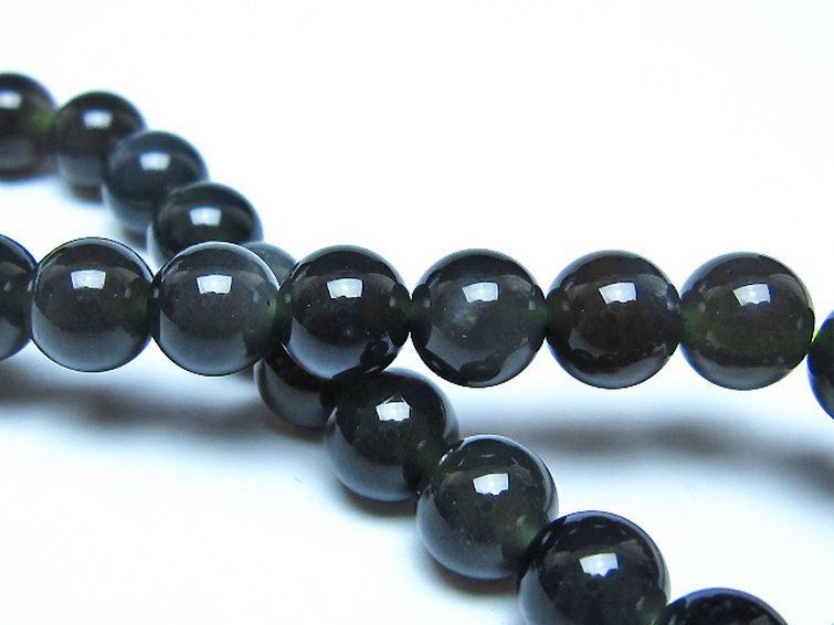 チンターマニストーン アリゾナ州産 天然ガラス ブレスレット （サフォーダイト/シリウス隕石） 8mm [t520-1665] 2枚目