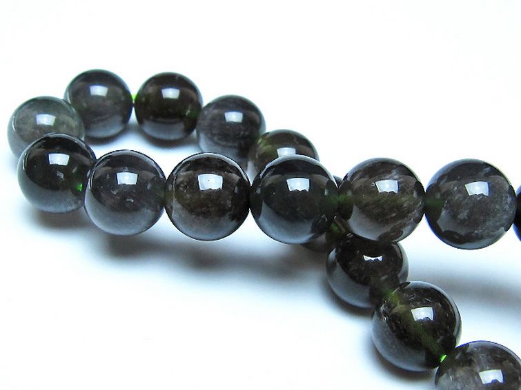 チンターマニストーン アリゾナ州産 天然ガラス ブレスレット （サフォーダイト/シリウス隕石） 11mm [t520-1670] 2枚目