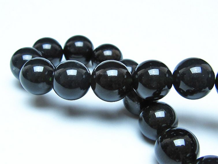 チンターマニストーン アリゾナ州産 天然ガラス ブレスレット （サフォーダイト/シリウス隕石） 11mm [t520-1682] 2枚目