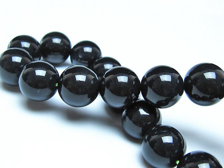 チンターマニストーン アリゾナ州産 天然ガラス ブレスレット （サフォーダイト/シリウス隕石） 13mm [t520-1685] 2枚目