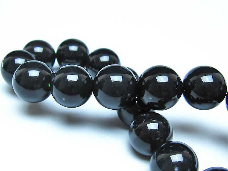 チンターマニストーン アリゾナ州産 天然ガラス ブレスレット （サフォーダイト/シリウス隕石） 13mm [t520-1687] 2枚目