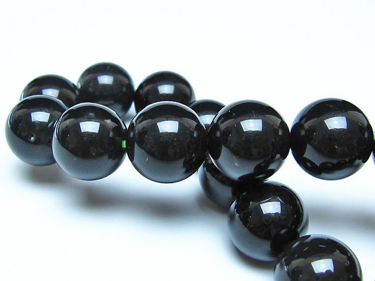 チンターマニストーン アリゾナ州産 天然ガラス ブレスレット （サフォーダイト/シリウス隕石） 13mm [t520-1696] 2枚目