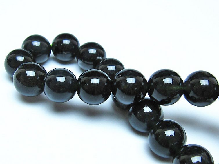 チンターマニストーン アリゾナ州産 天然ガラス ブレスレット （サフォーダイト/シリウス隕石） 11mm [t520-1703] 2枚目