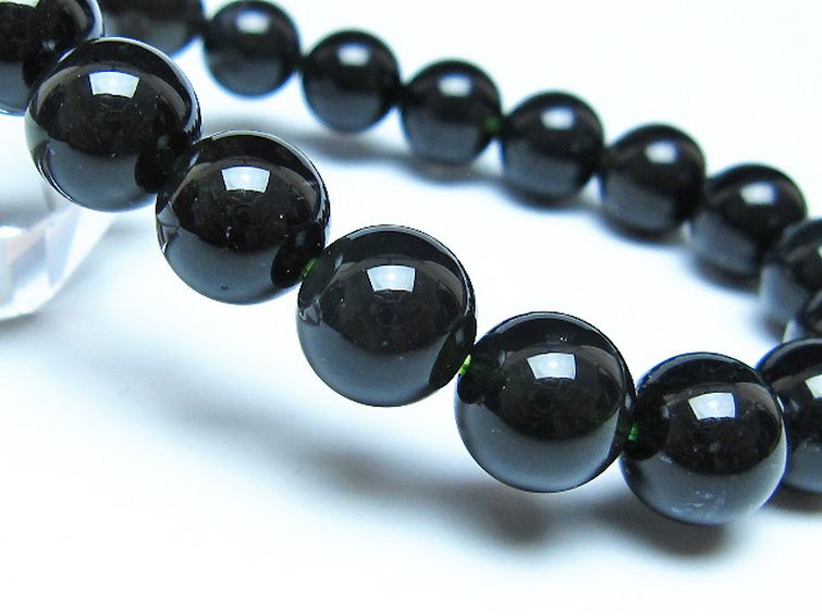 チンターマニストーン アリゾナ州産 天然ガラス ブレスレット （サフォーダイト/シリウス隕石） 11mm [t520-1703] 3枚目